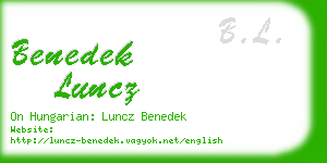 benedek luncz business card